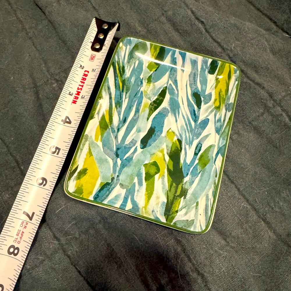 Cool-Toned Abstract Ceramic Trinket Tray ⭐️3 for $20⭐️